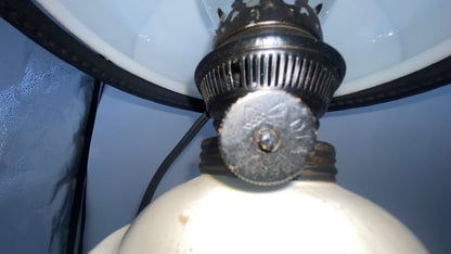 Lampe d'étudiant en fonte de style victorien - Électrifiée