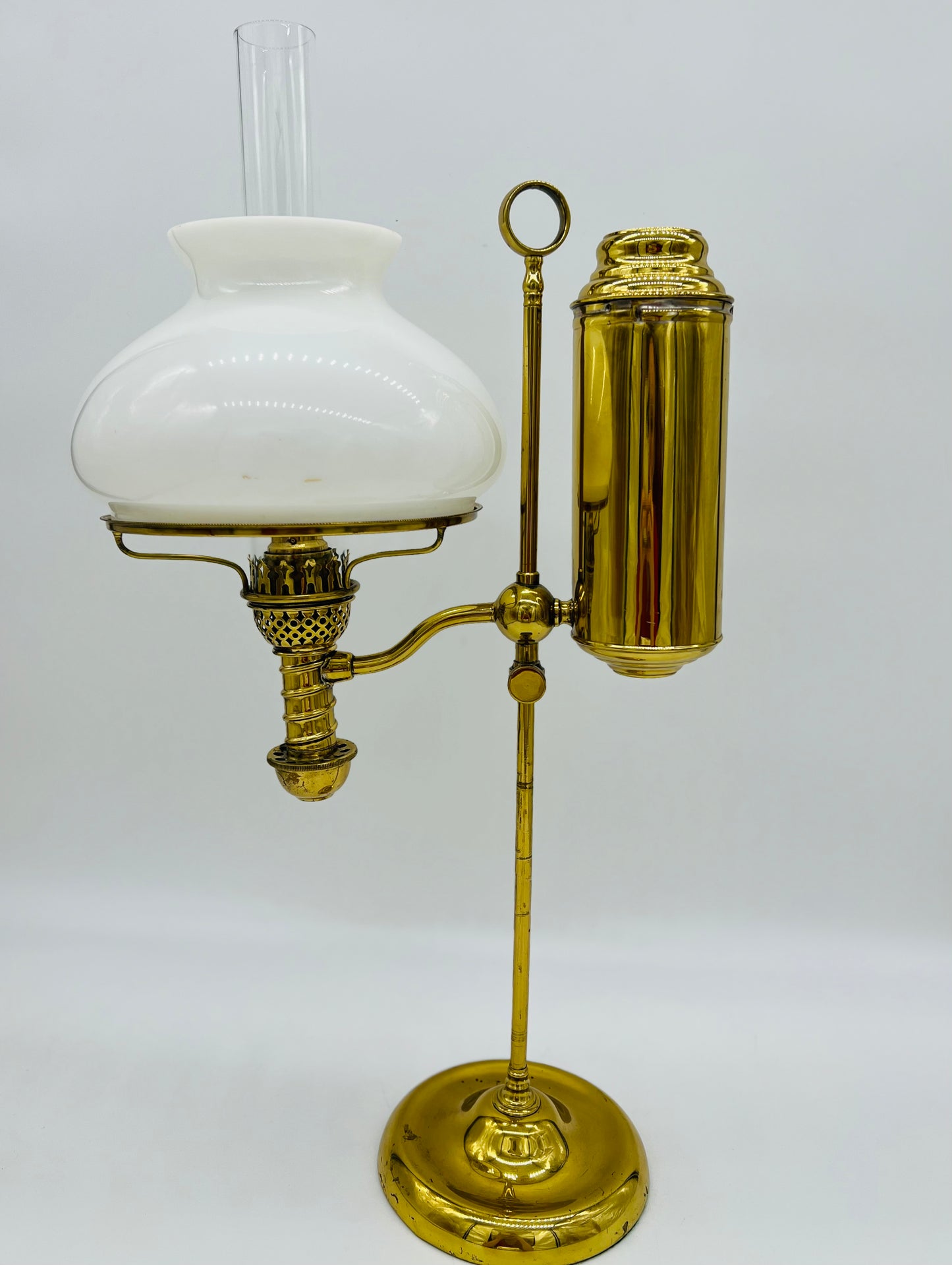 19th Century Manhattan Brass Company Student Lamp