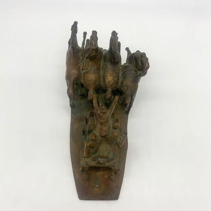 Statuette soviétique en bronze « Légendaire Tachanka »