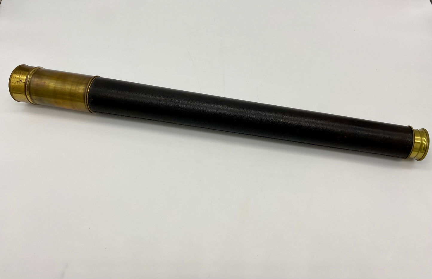 Mounted English Antique Single-Draw Spyglass