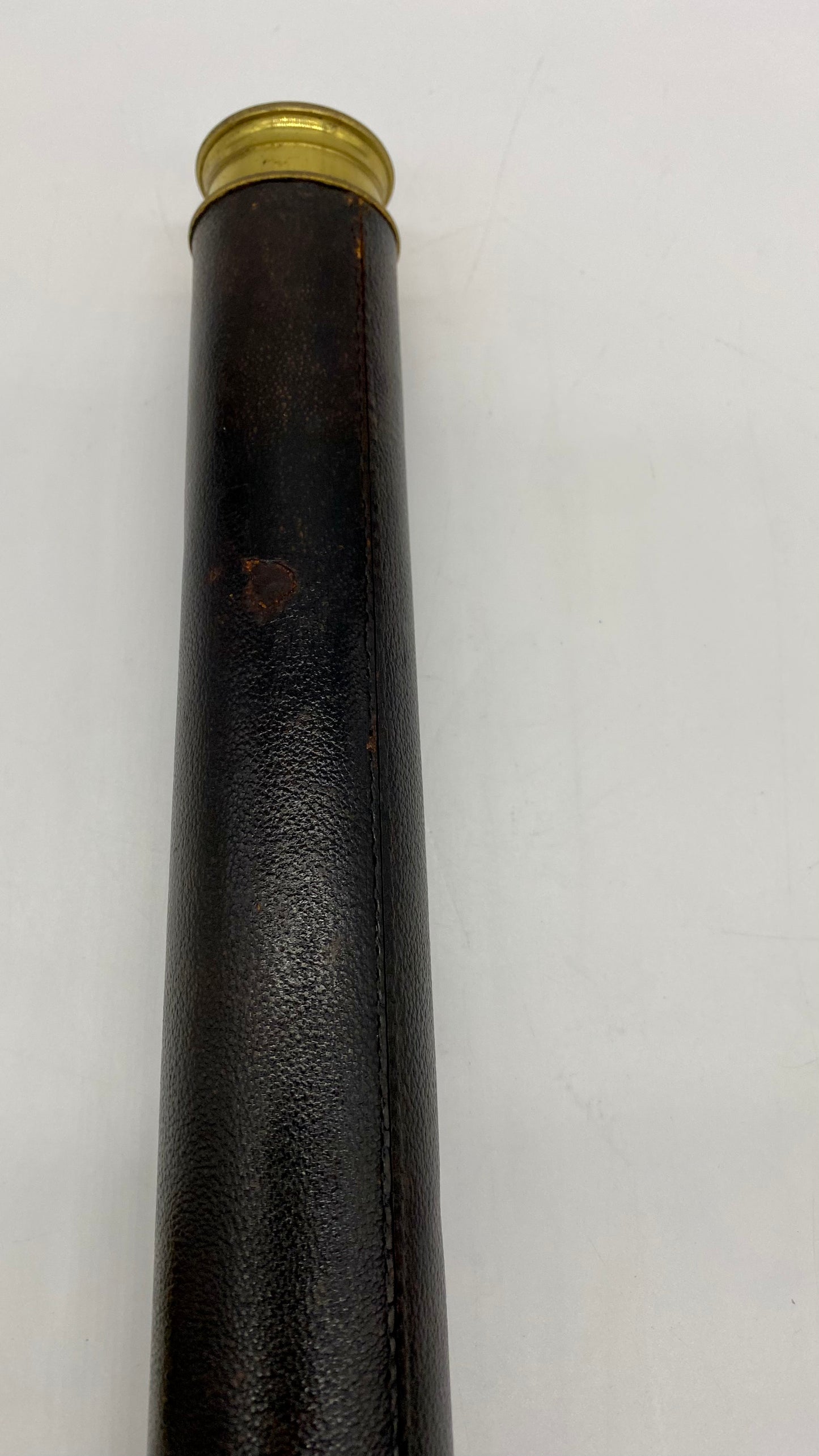 Mounted English Antique Single-Draw Spyglass