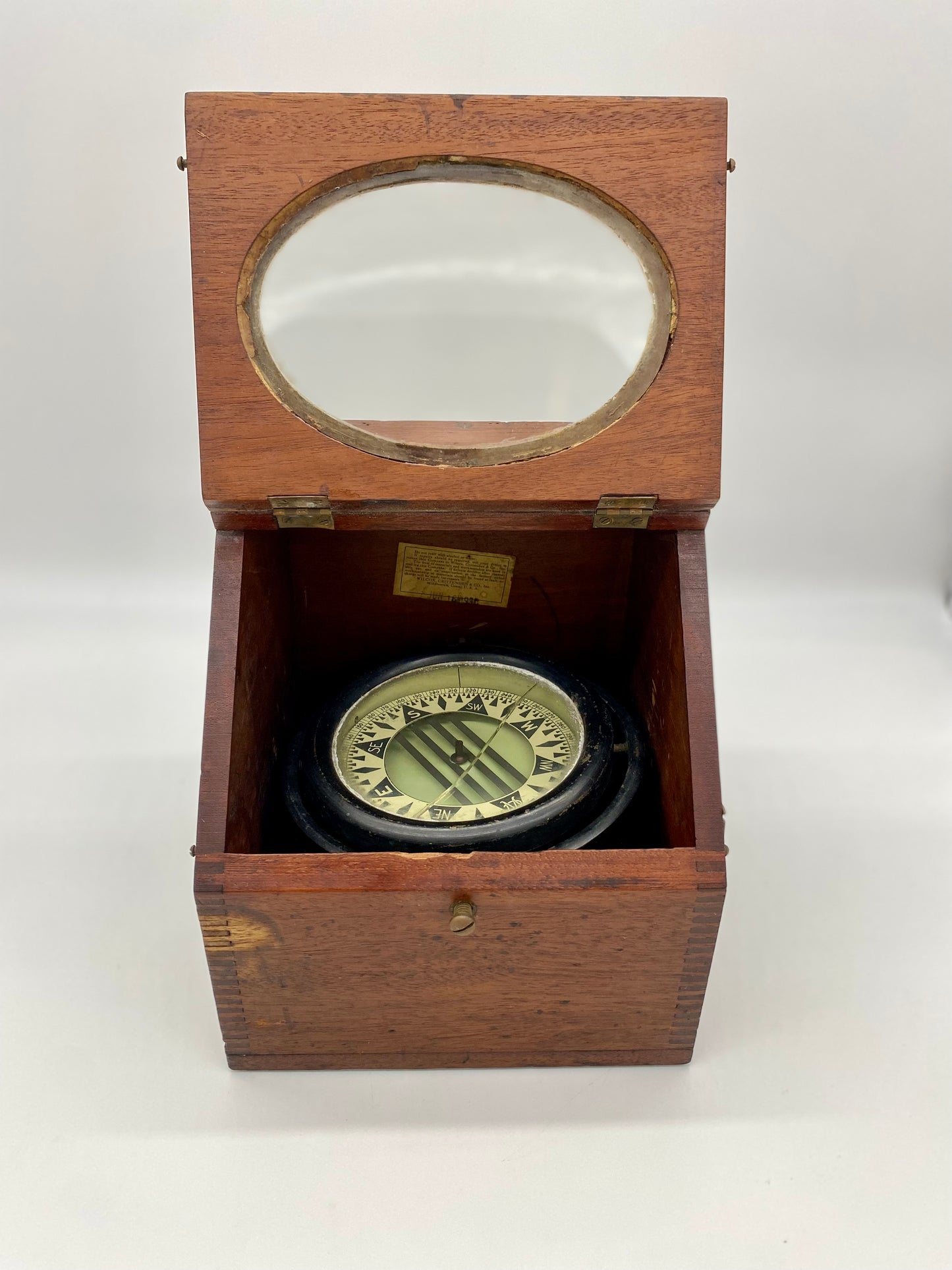 Slant-Front Case Binnacle Compass by Wilcox, Crittenden & Co.