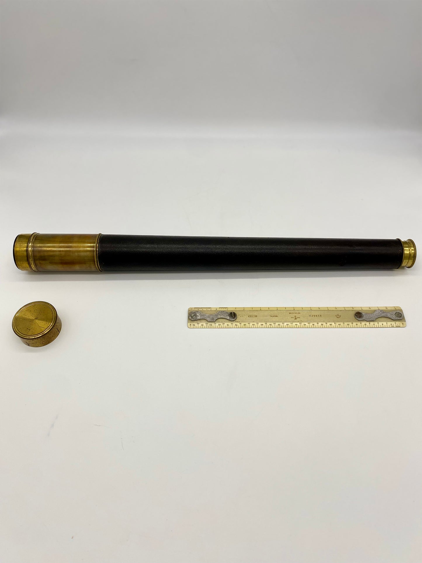 Mounted English Antique Single-Draw Spyglass