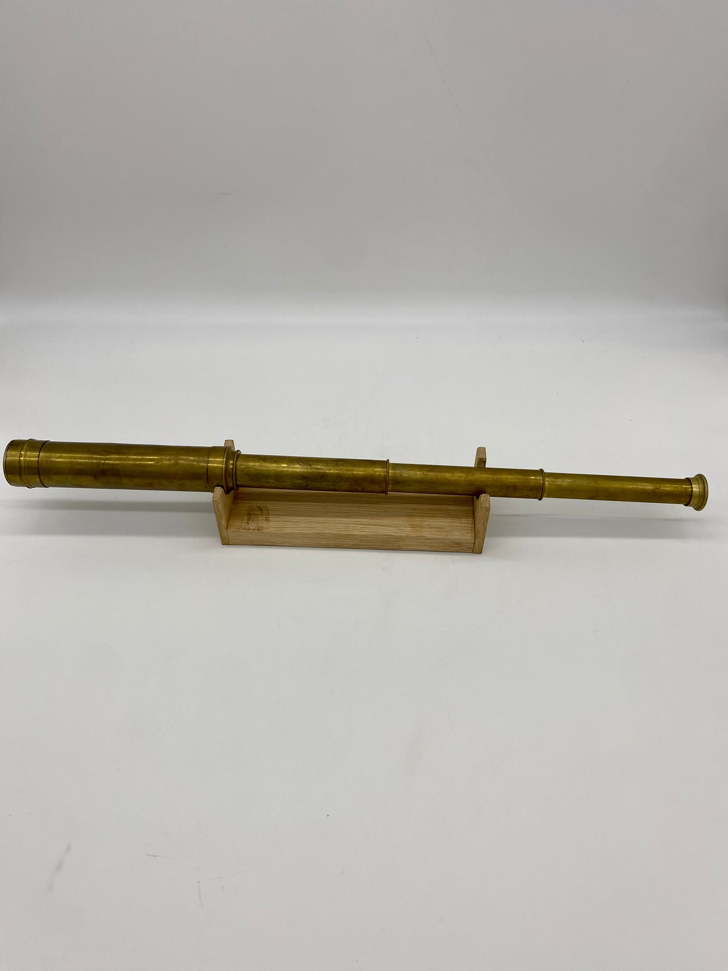 Collapsing Three Draw Brass Telescope- English