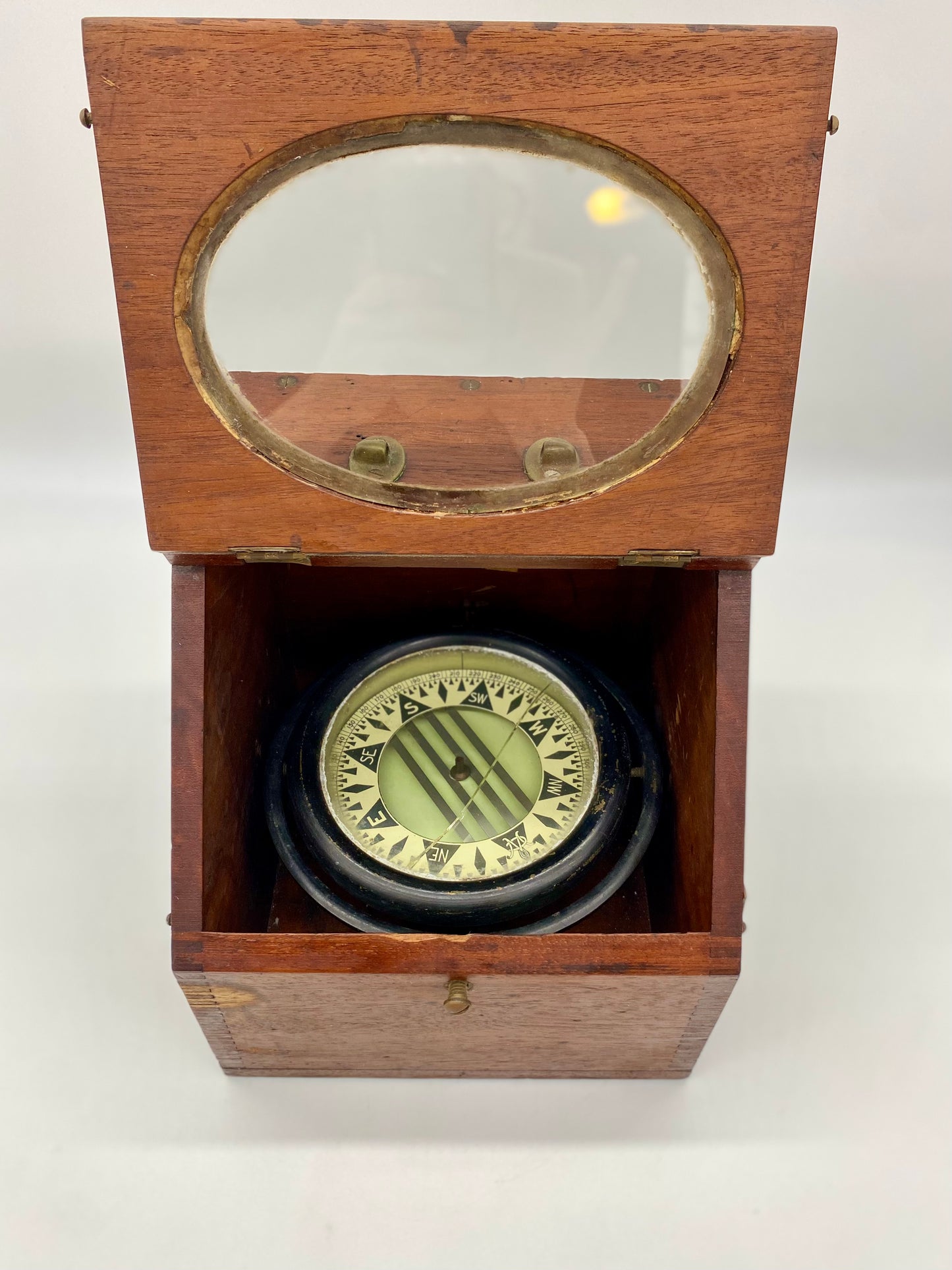 Slant-Front Case Binnacle Compass by Wilcox, Crittenden & Co.