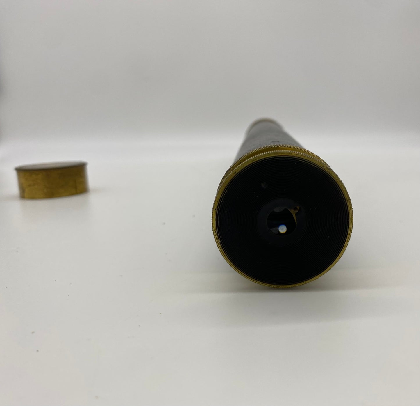 Mounted English Antique Single-Draw Spyglass