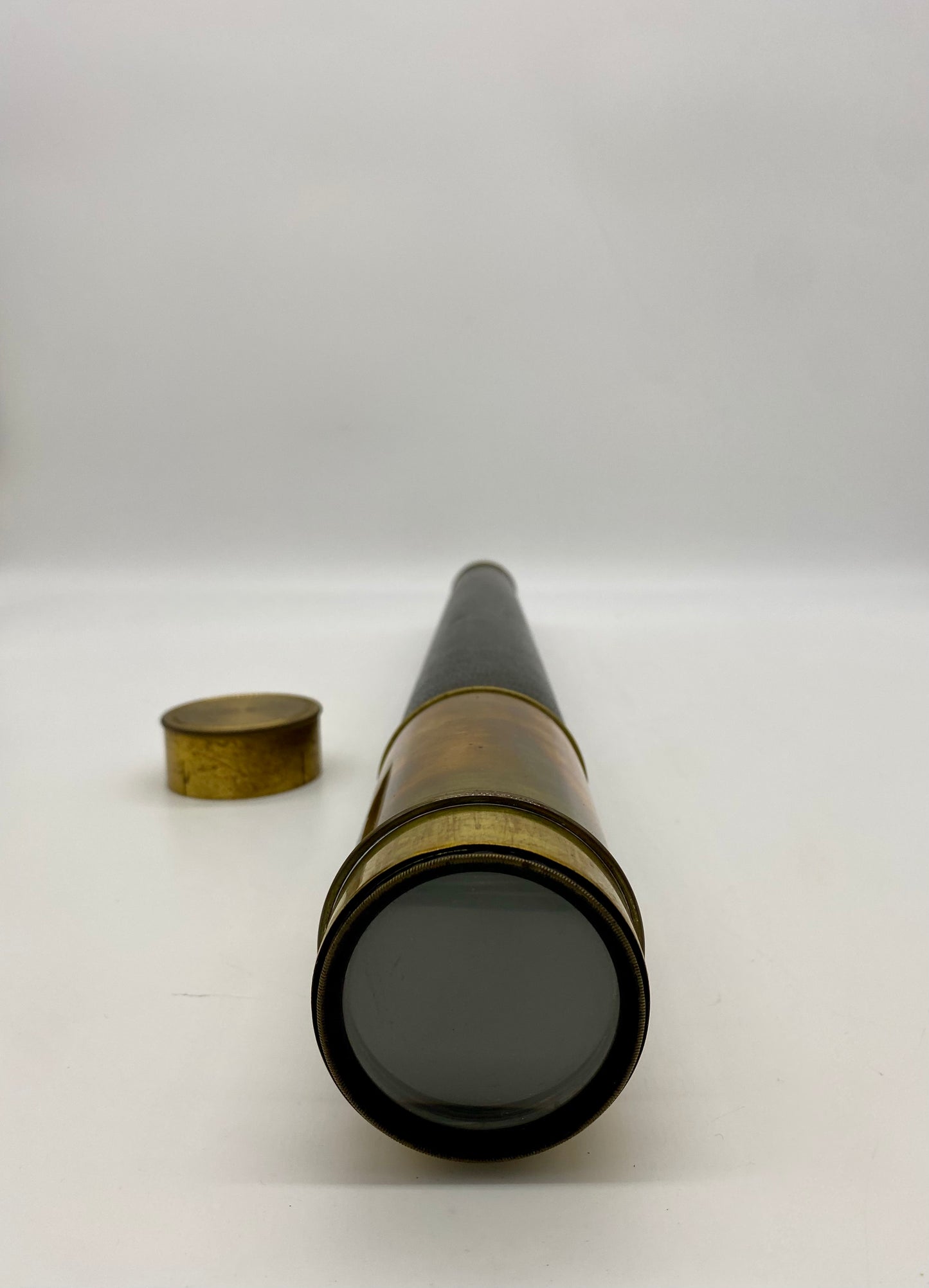 Mounted English Antique Single-Draw Spyglass