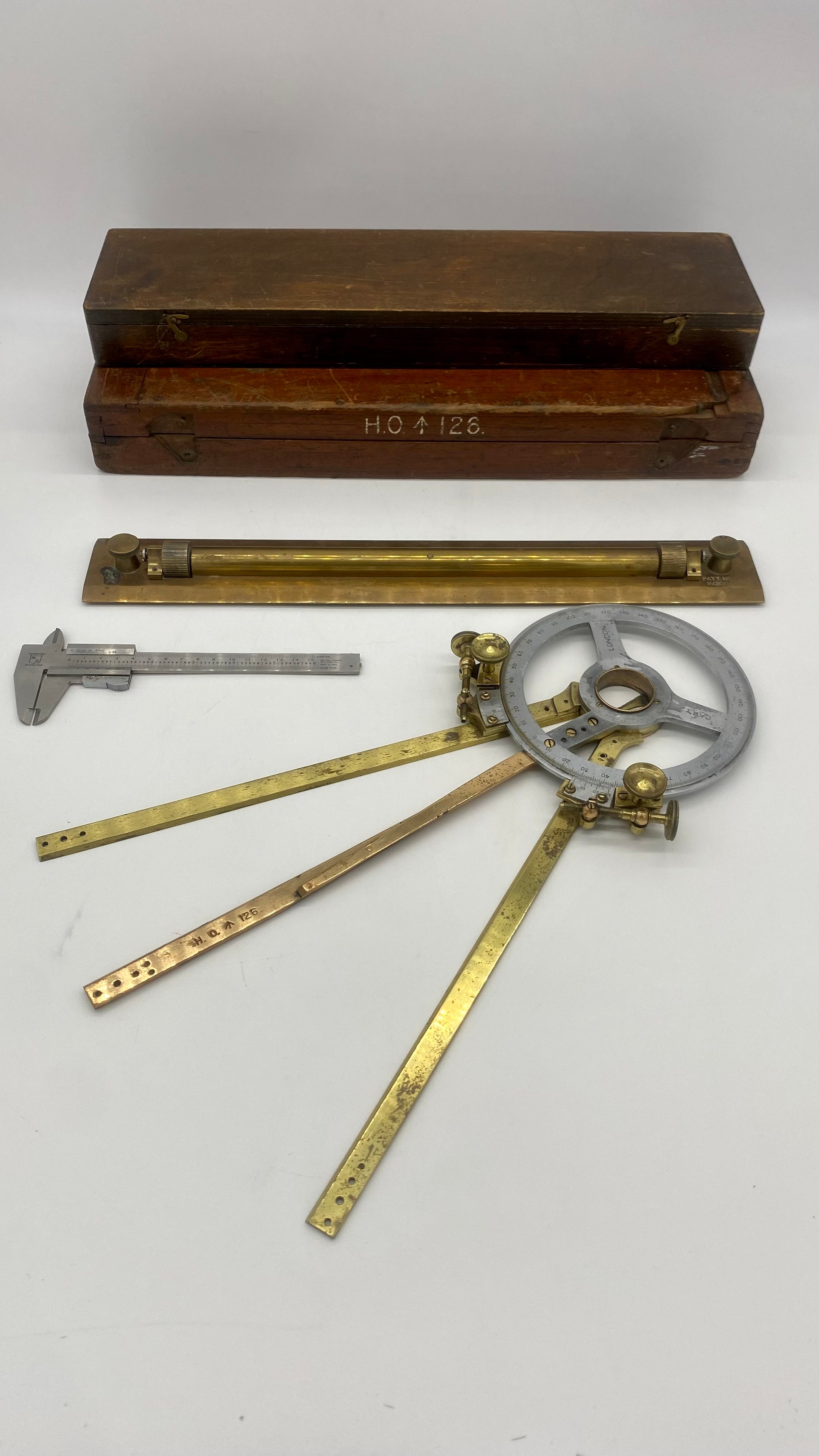 Cary Co. London Station Pointer, Ministry of Defense Rolling Ruler- Bo ...