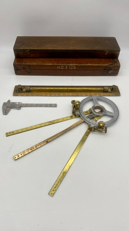 Cary Co. London Station Pointer, Ministry of Defense Rolling Ruler- Boxed Set