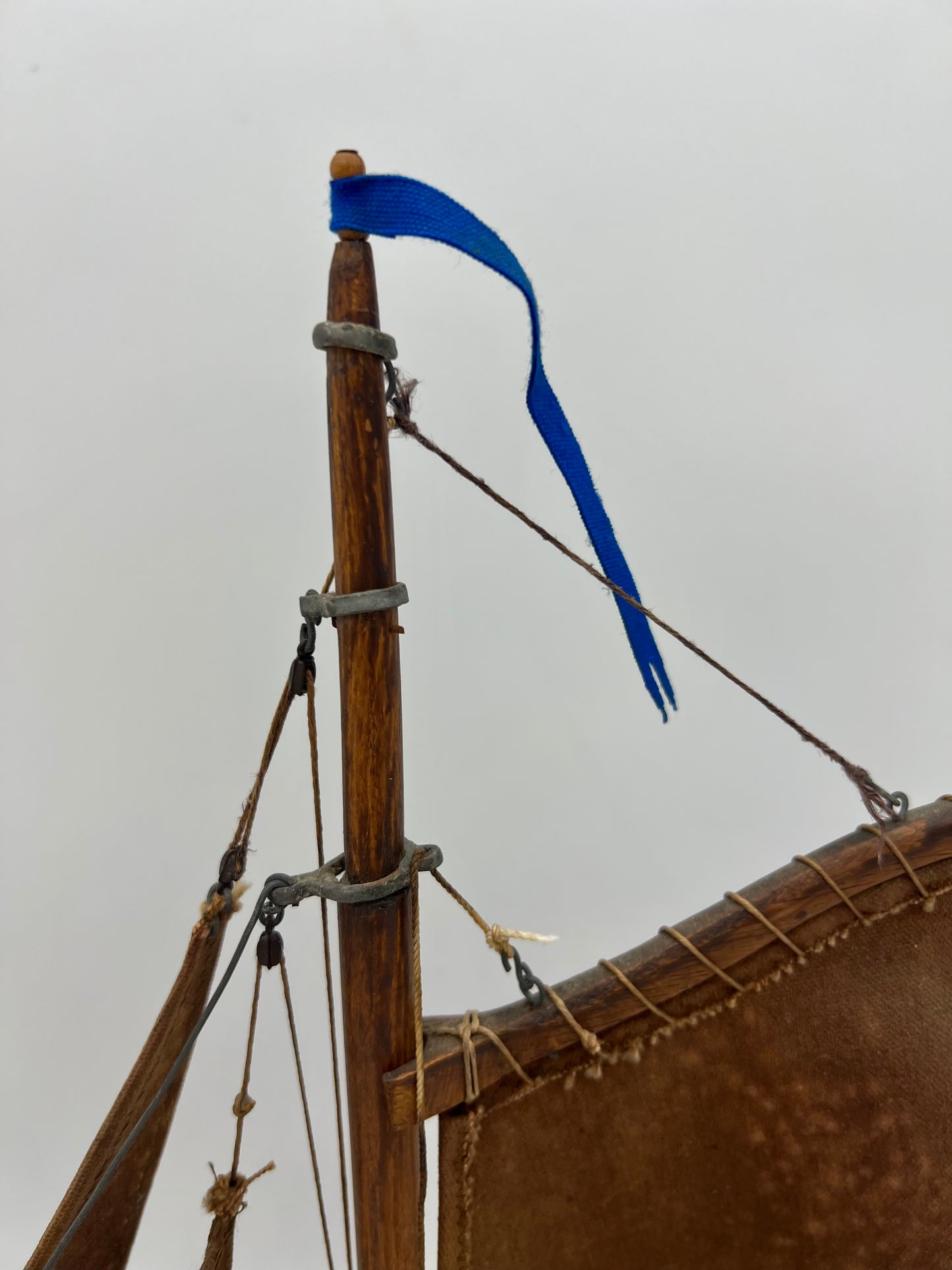 Vintage Mid-Century Dutch Botter Boat Model