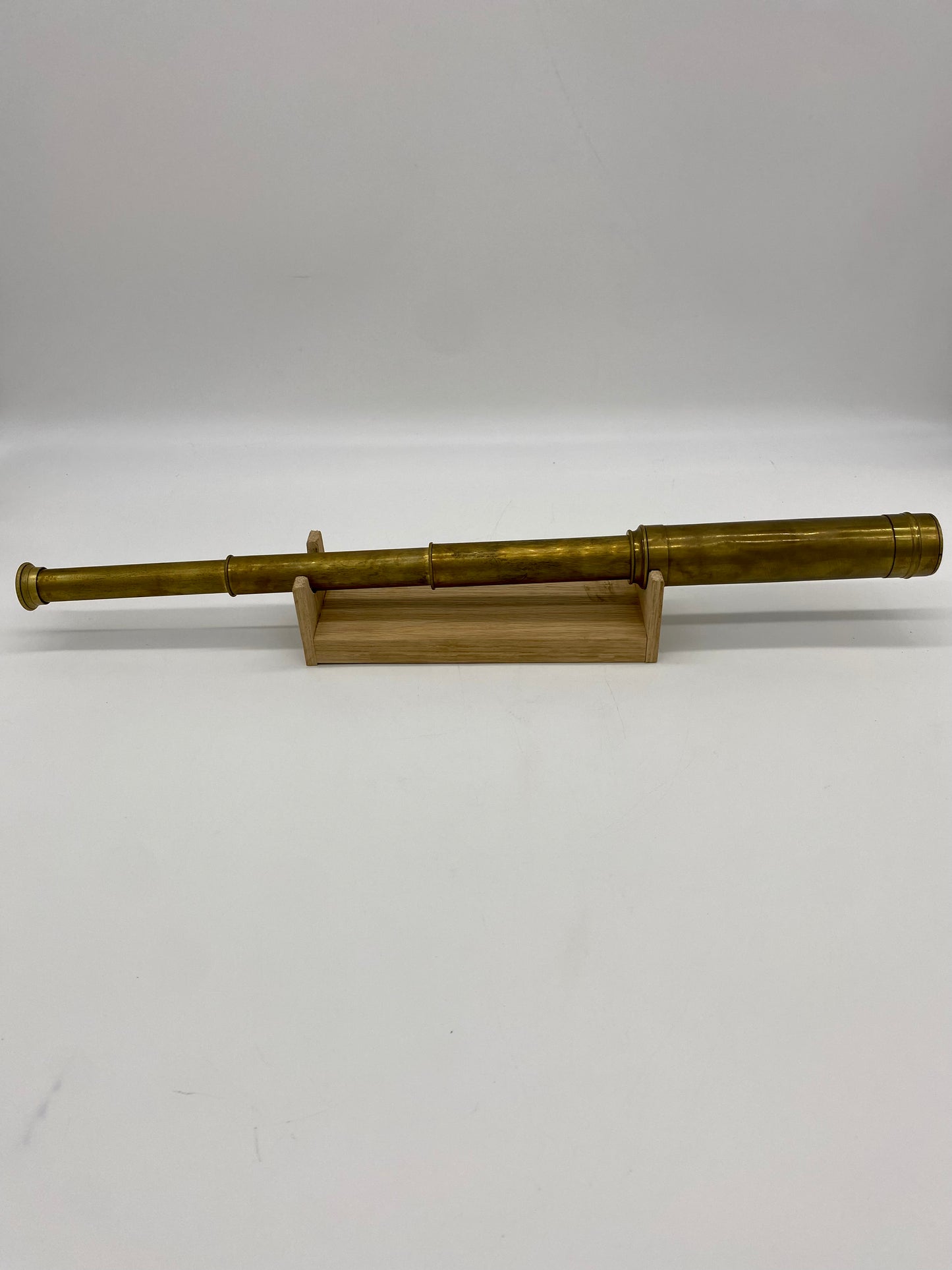 Collapsing Three Draw Brass Telescope- English