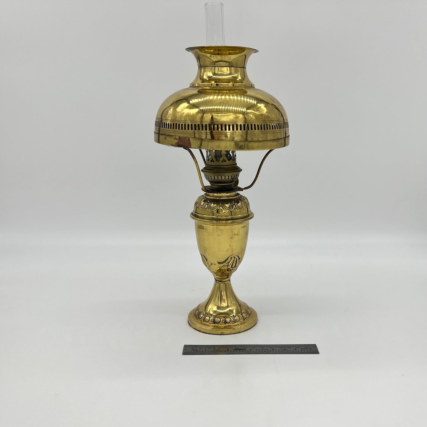 Miniature Matching Brass Oil Lamp