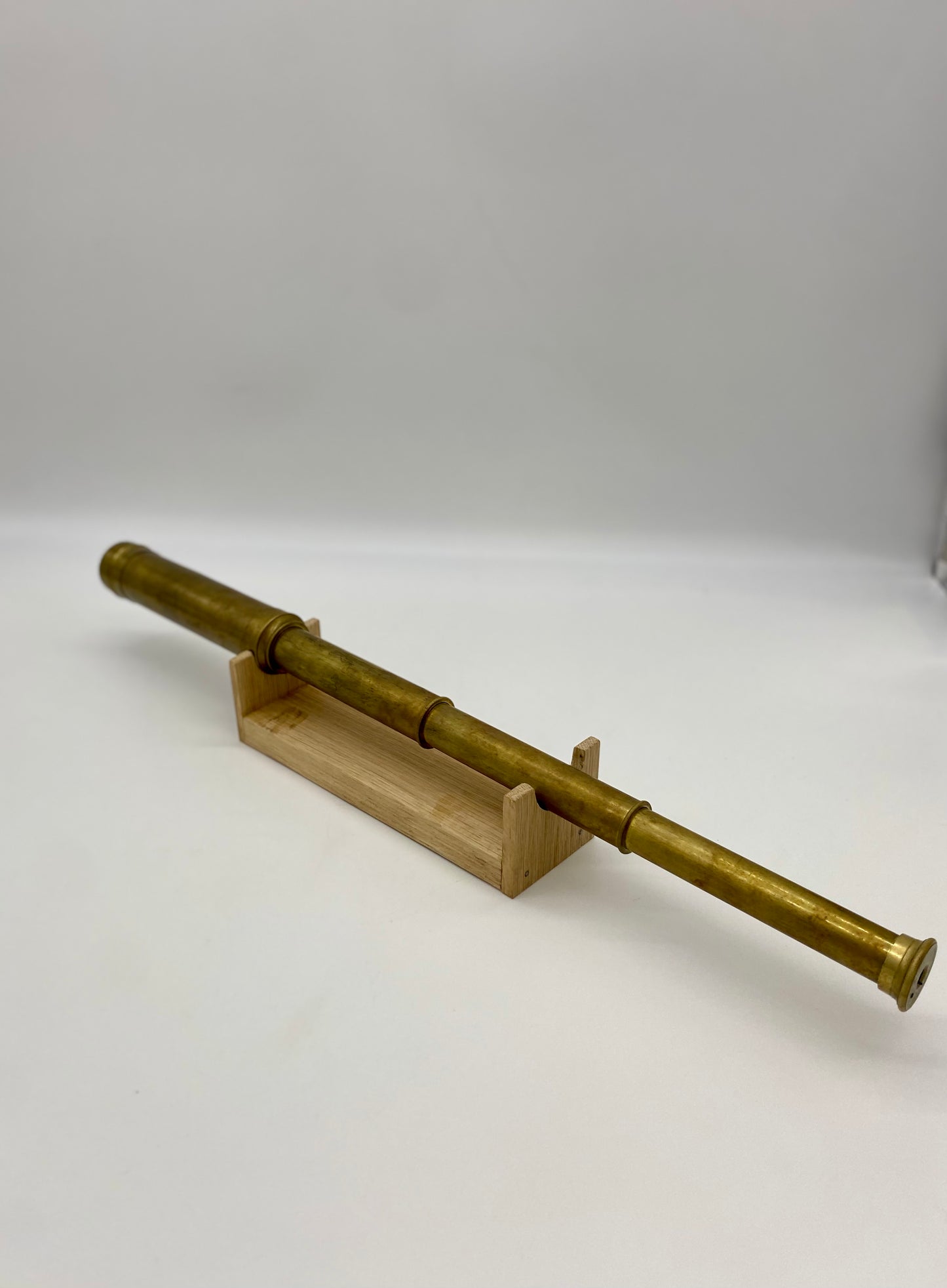 Collapsing Three Draw Brass Telescope- English