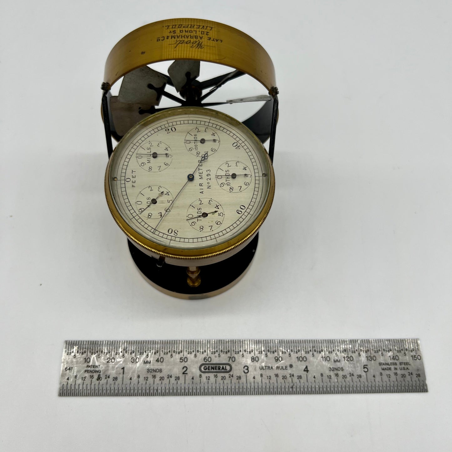 Woods Anemometer by Late Abraham & Co. (Air Meter)