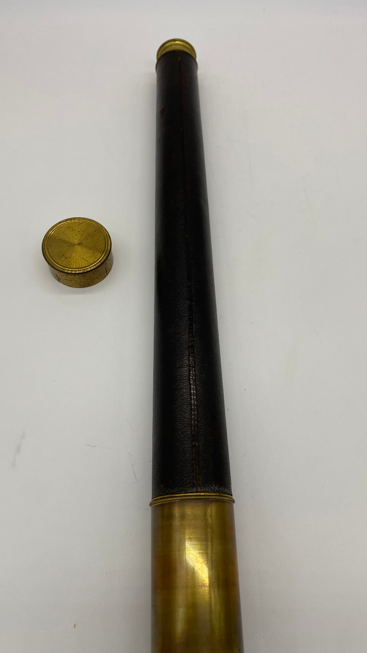 Mounted English Antique Single-Draw Spyglass