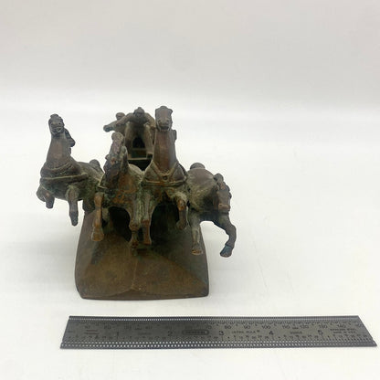Statuette soviétique en bronze « Légendaire Tachanka »