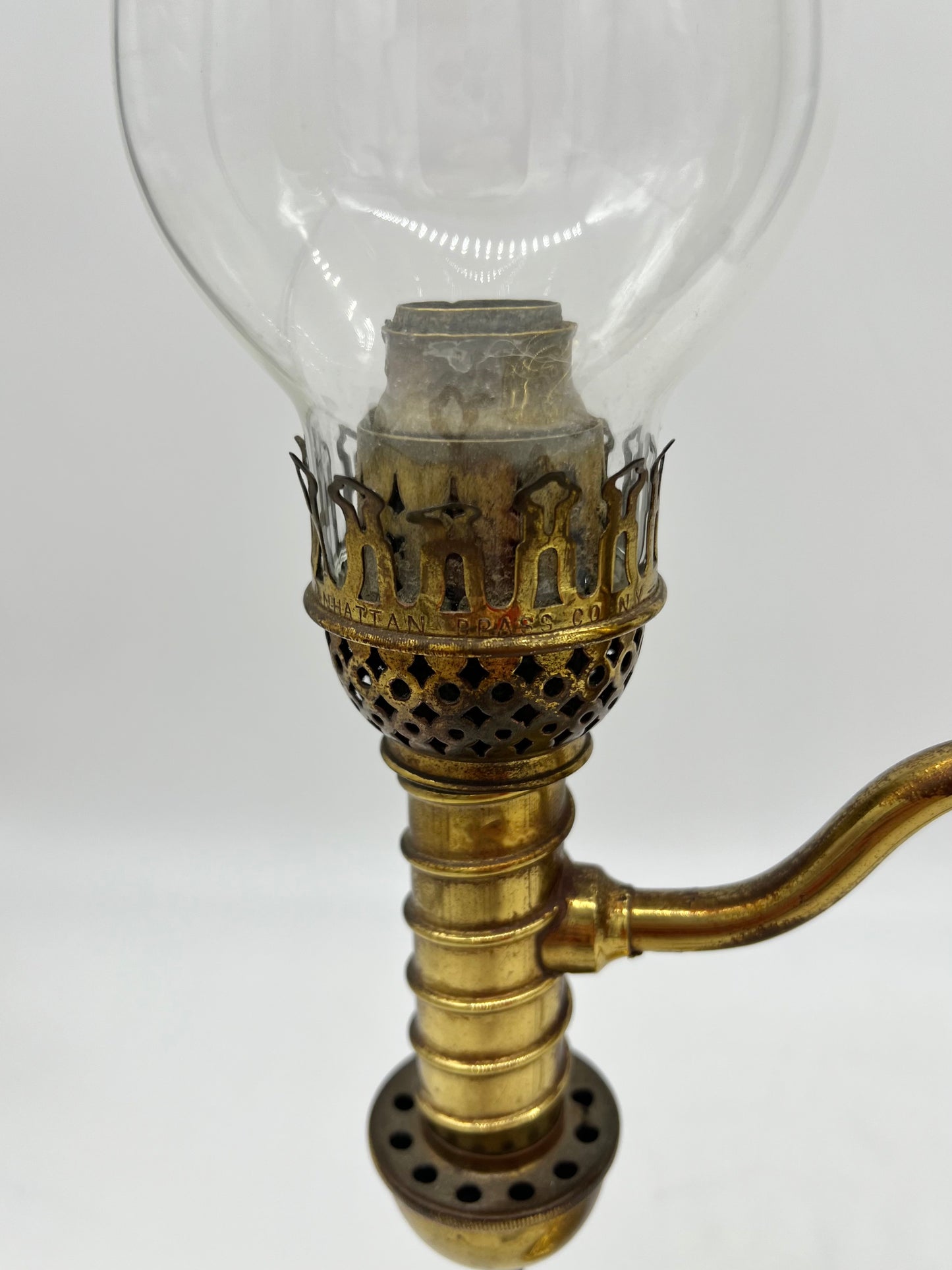 1877 Manhattan Brass Co. Single Burner Student Lamp