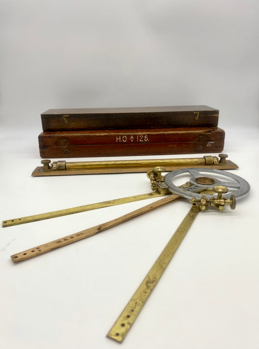 Cary Co. London Station Pointer, Ministry of Defense Rolling Ruler- Boxed Set