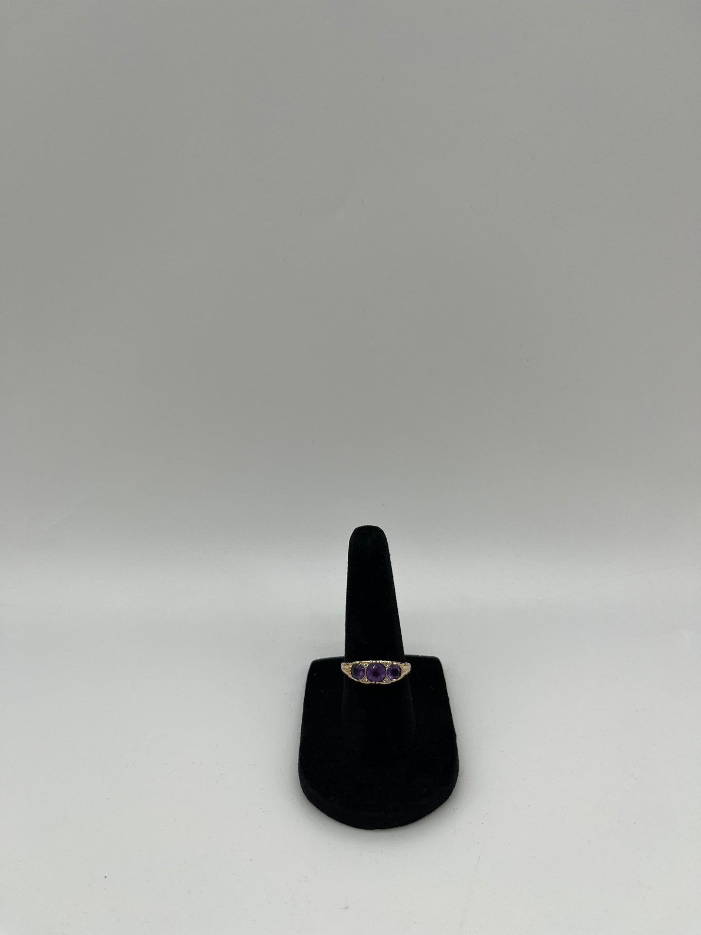 Bague en or 14 carats avec améthyste et diamants, 1 ct