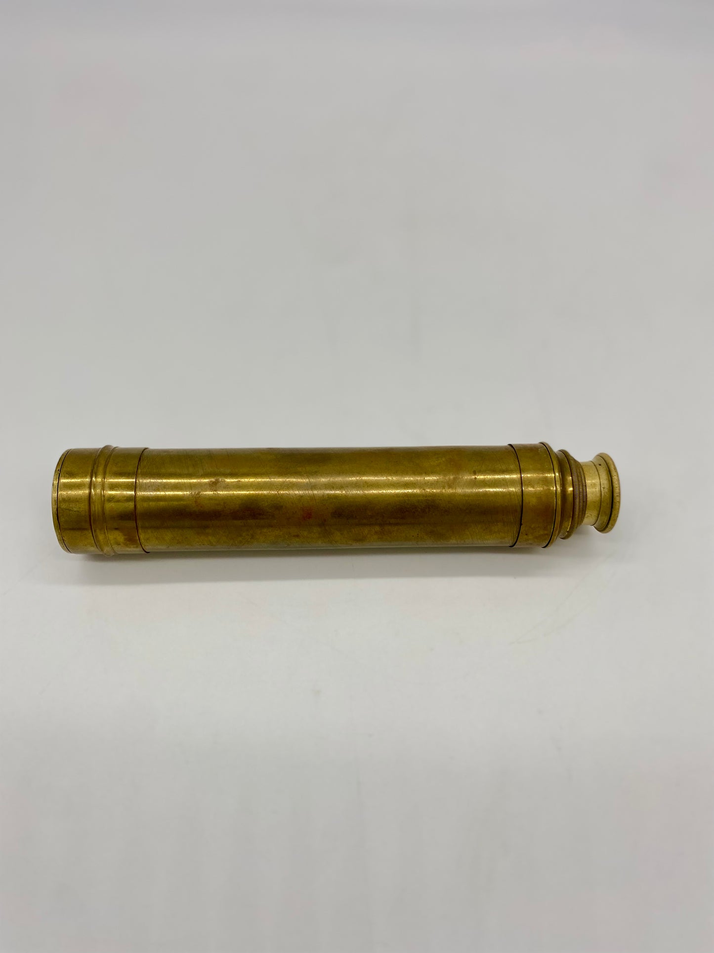 Collapsing Three Draw Brass Telescope- English